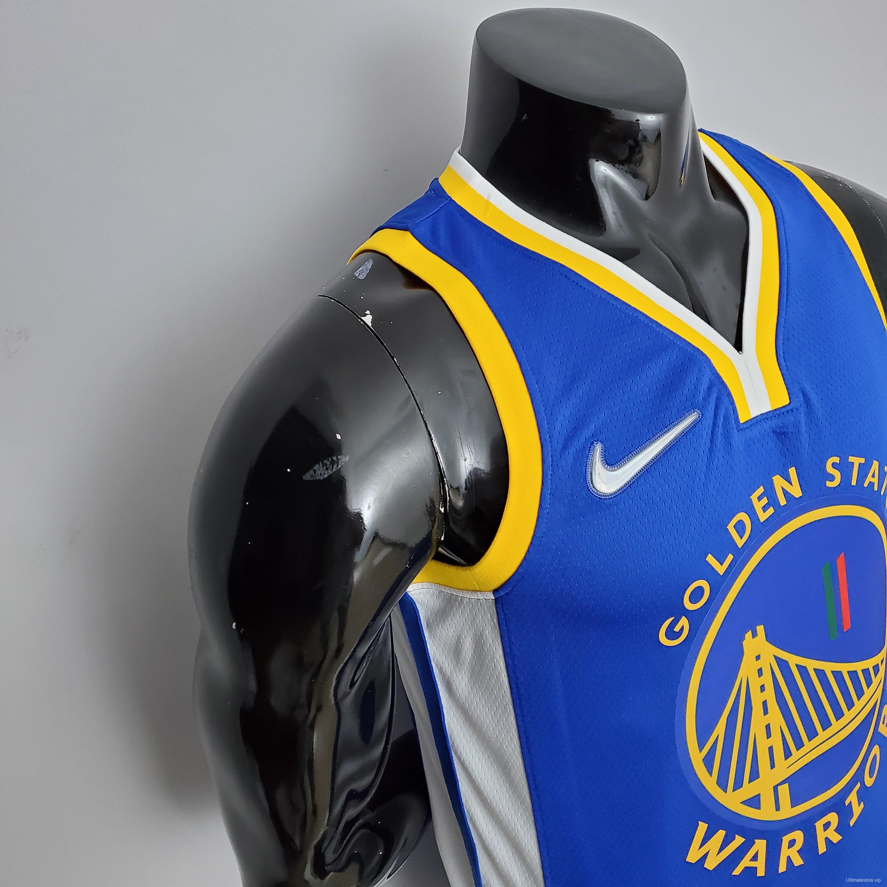 75th Anniversary Golden State Warriors Thompson #11 Mexico Edition Blue NBA Jersey