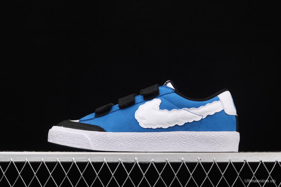 Kevin BrAdidasley x Nike SB Blazer Low Heaven joint style Velcro suede splicing leisure board shoes CT4594-400