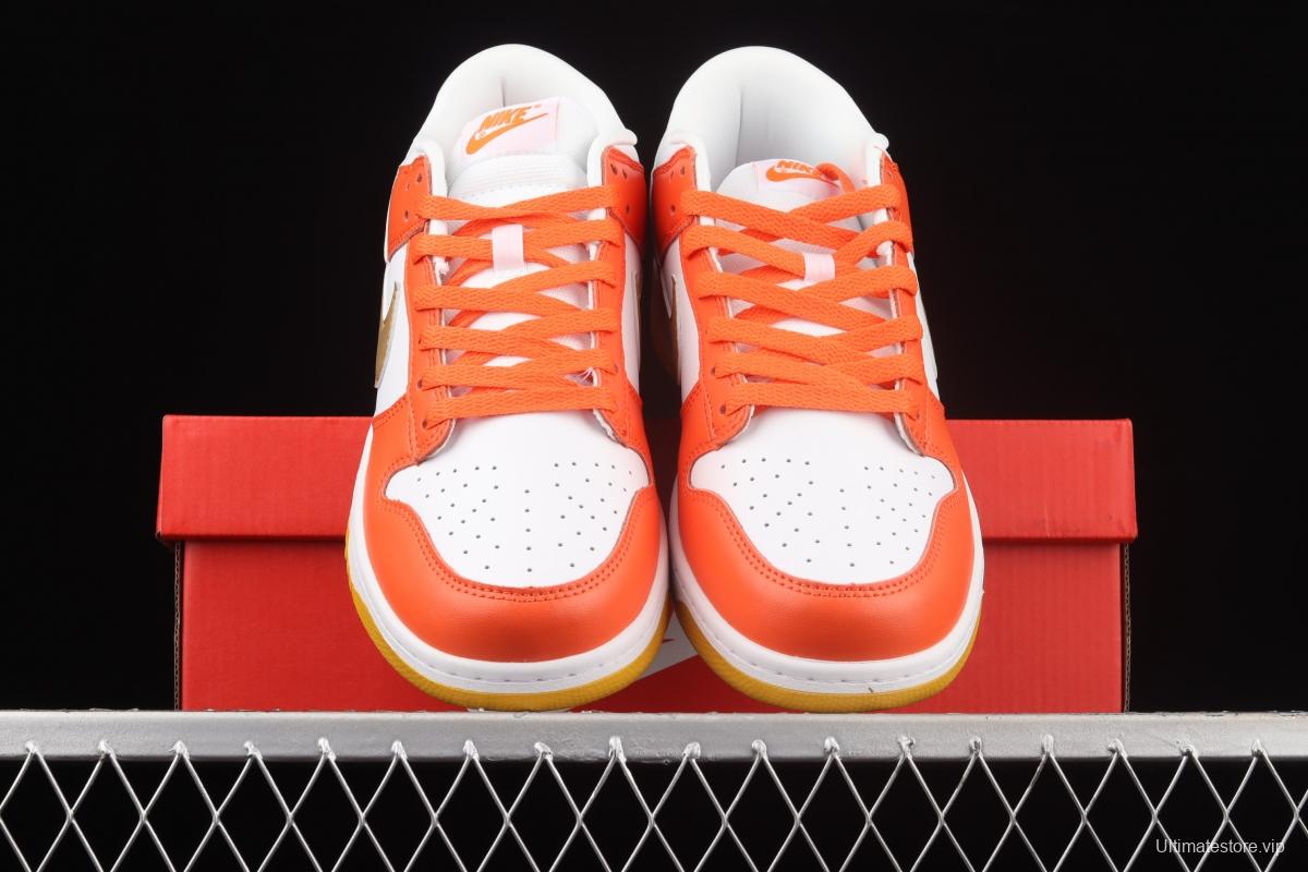 NIKE DUNK Low Golden Orange Platinum Orange SB rebound Fashion Leisure Board shoes DQ4690-800