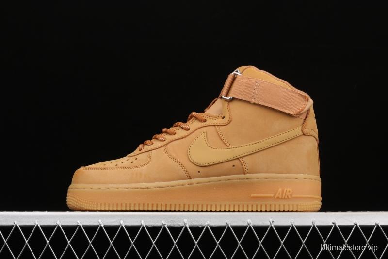 NIKE Air Force 1 High'07 2019 new wheat color high upper shoes CJ9178-200