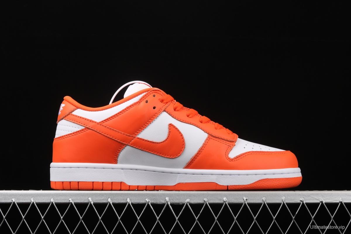 NIKE SB DUNK Low Pro Syracuse white orange board shoes CU1726-101