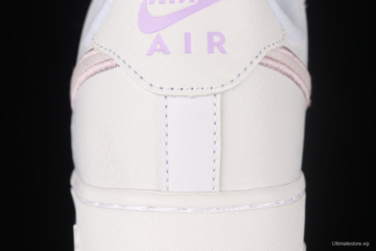 NIKE Air Force 1x 07 Low white light purple hook low top casual board shoes DN5056-100