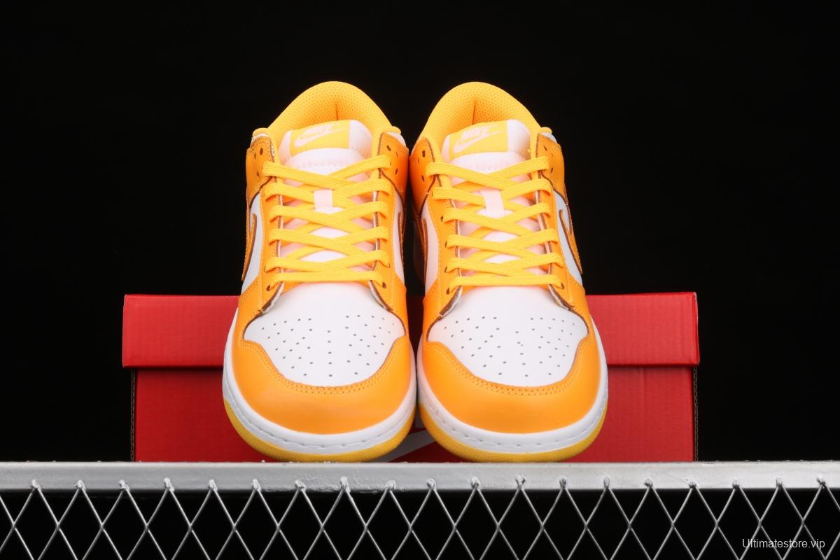 NIKE DUNK Low SB dunk series white and yellow color matching low-side leisure sports skateboard shoes DD1503-800