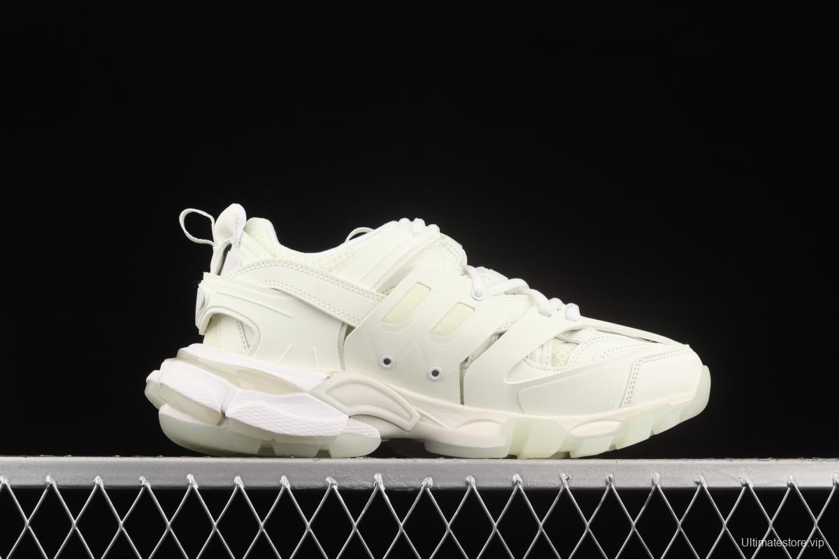 Balenciaga Sneaker Tess s.Gomma Res BI ALV/TIS EFF NUBUK/TIS E 2020 latest color matching luminous white trendy running shoes W3CR19000