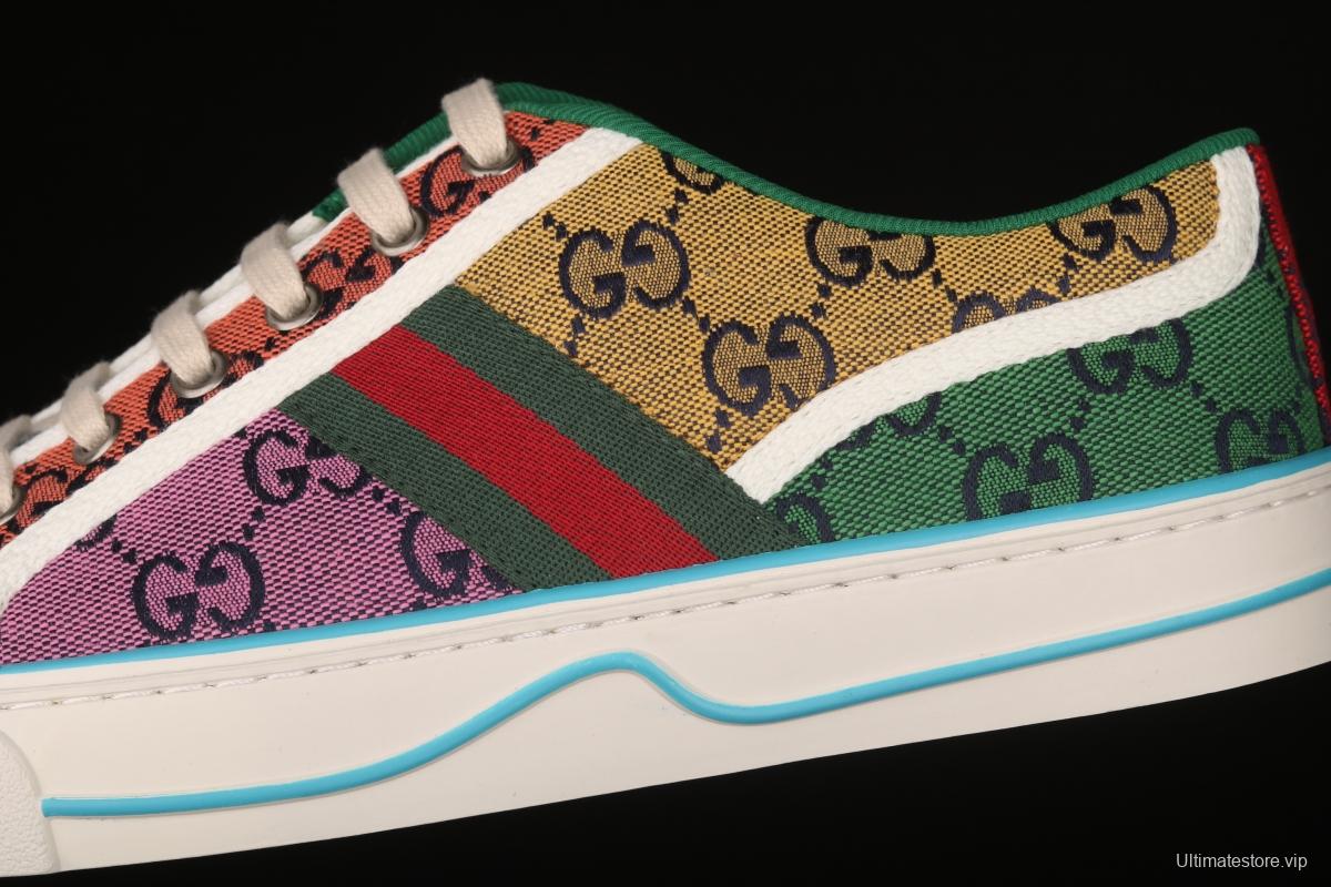 Gucci Tennis 1977 Print Sneaker canvas printed retro leisure sports board shoes 2UZ604275