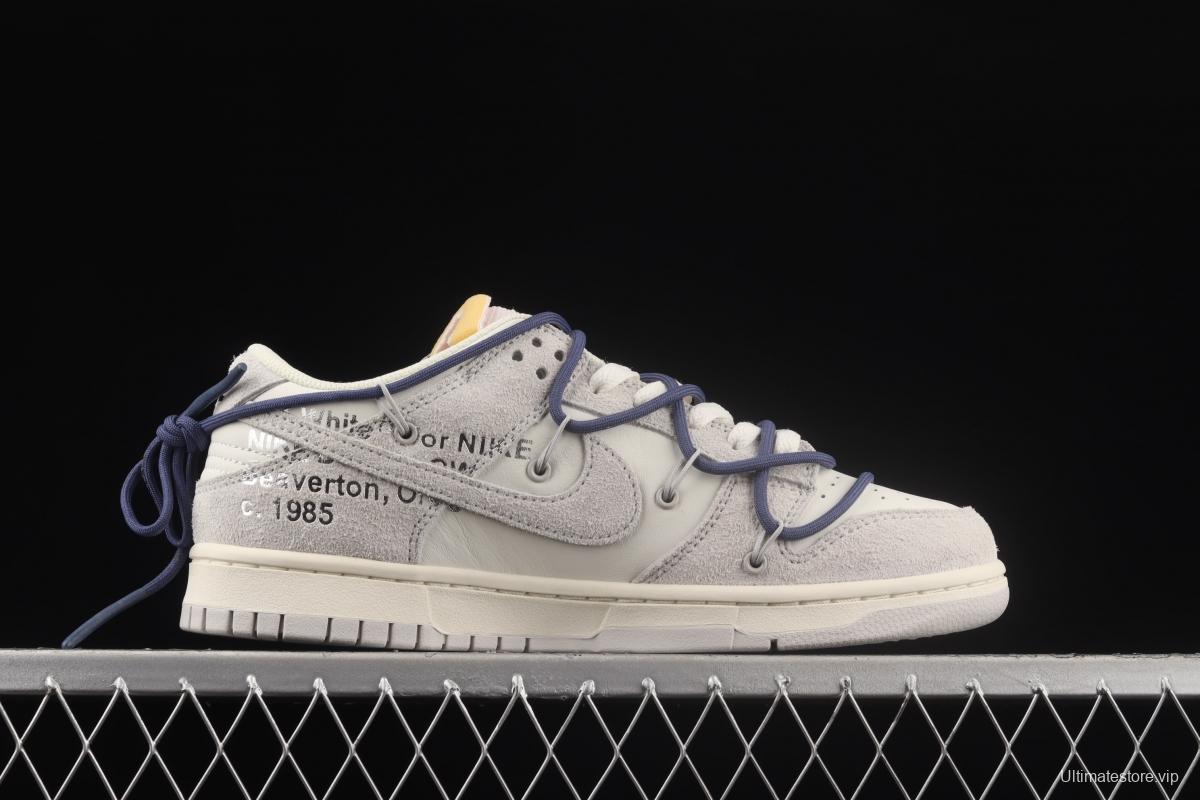 OFF-White x NIKE DUNK Low OW suede SB buckle backboard fashion casual board shoes DJ0950-112