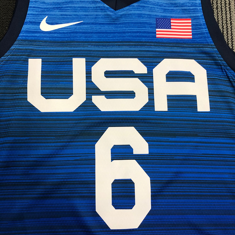 Thai Version Men's Damian Lillard Navy USA Basketball Player Jersey