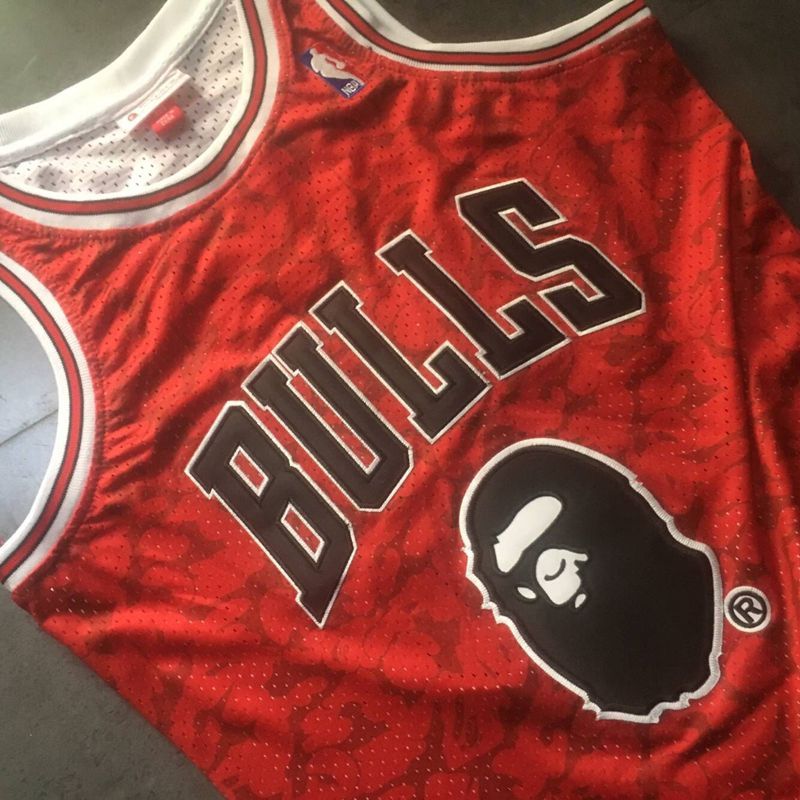 Men's BAPE Red Retro Classic Team Jersey