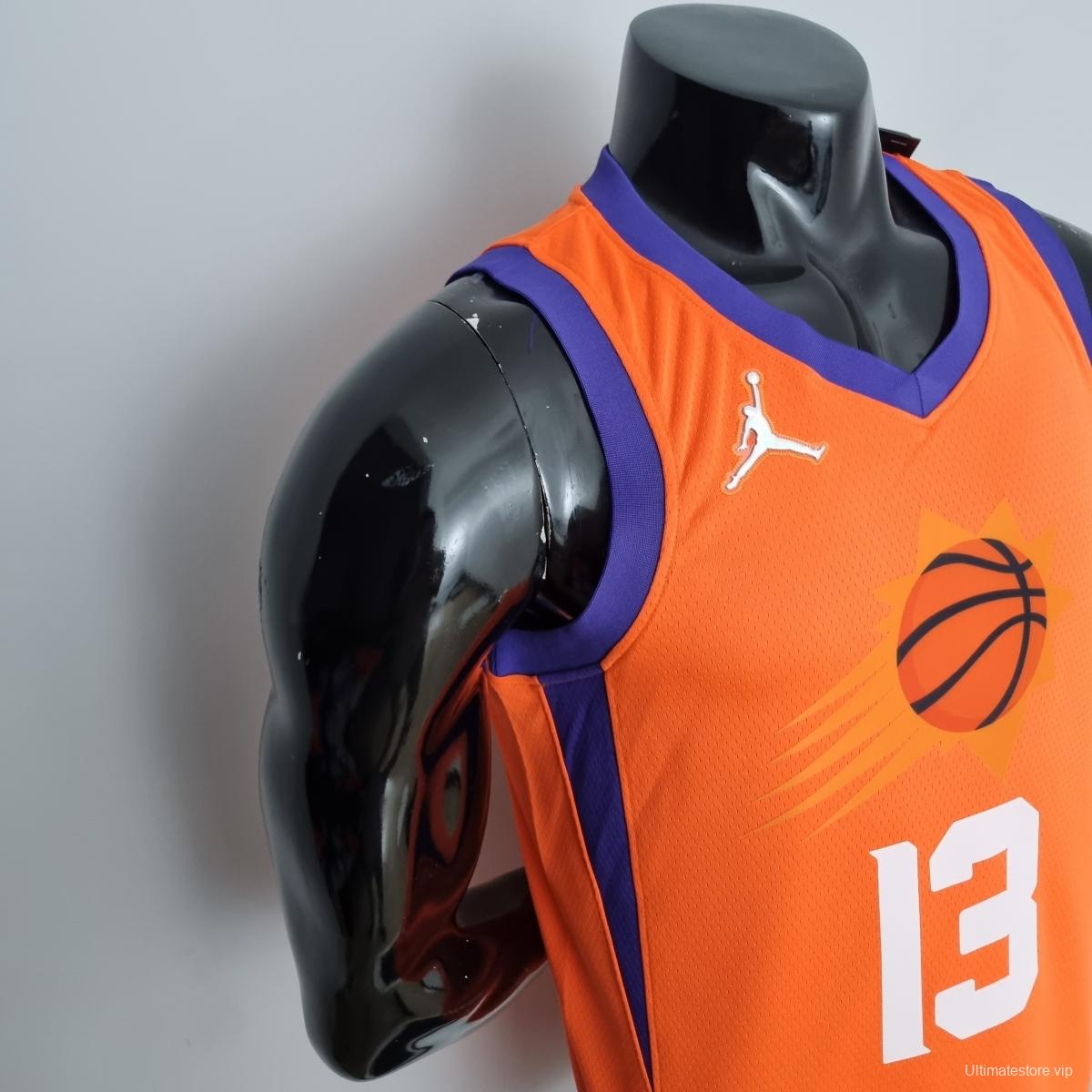 75th Anniversary NASH#13 Phoenix Suns Jordan Theme Orange NBA Jersey