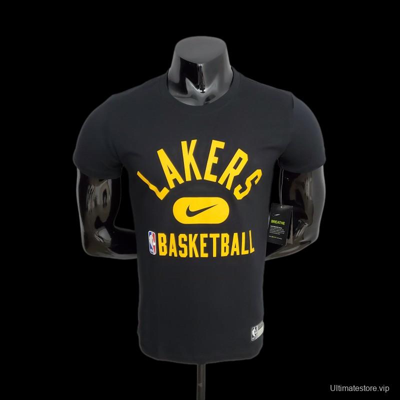 2022 NBA Lakers Black T-shirts #0038