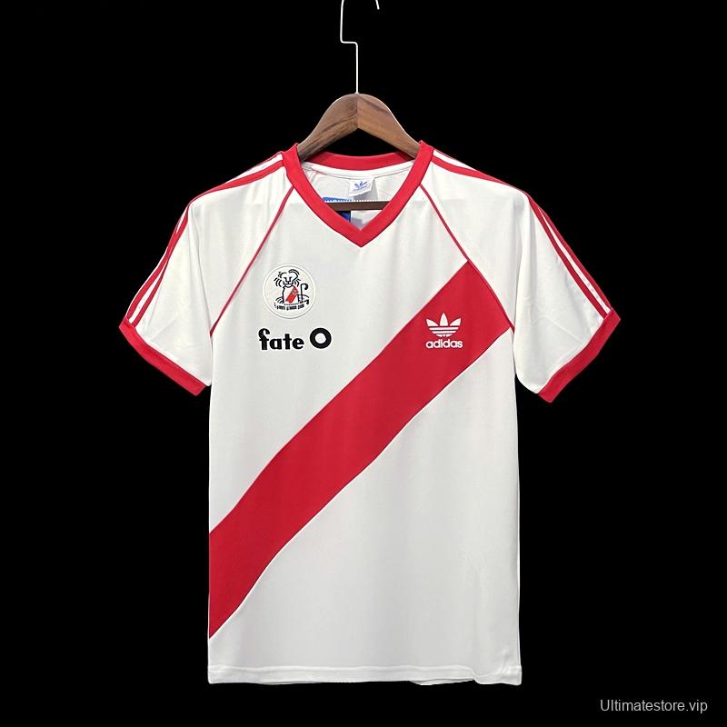 Retro 1986 River Plate Home Soccer Jersey