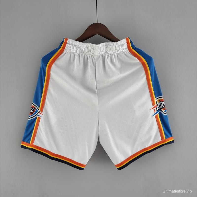 Oklahoma City Thunder NBA Shorts White