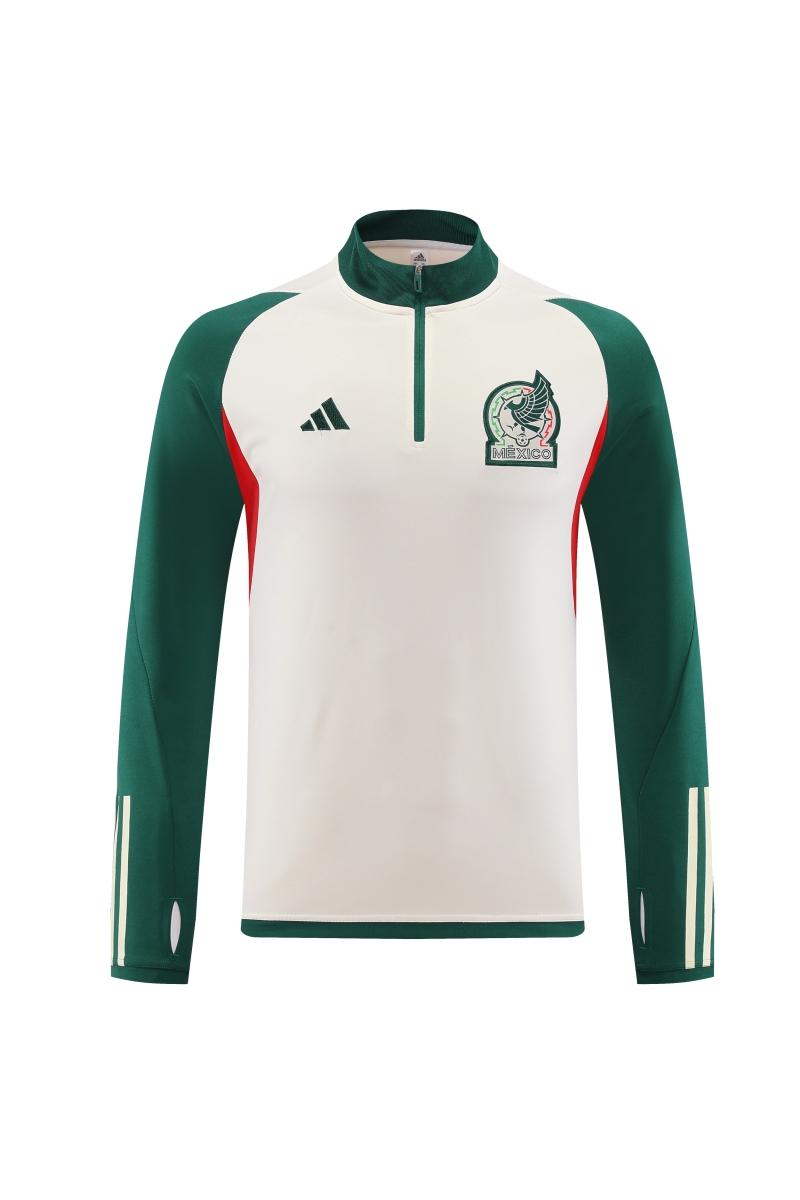 2022 Mexico White/Green Full Zipper Tracksuit