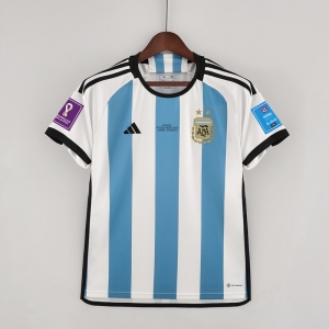 2 Stars Argentina Home Final Match Jersey With Full Patch