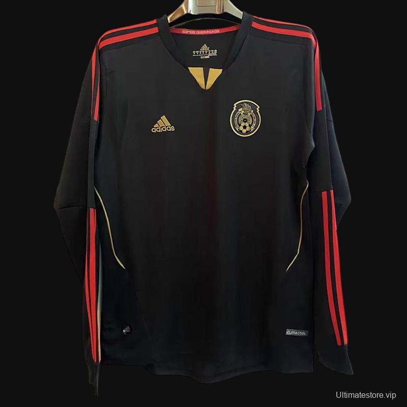 Retro 2011 Mexico Away Black Long Sleeve Jersey