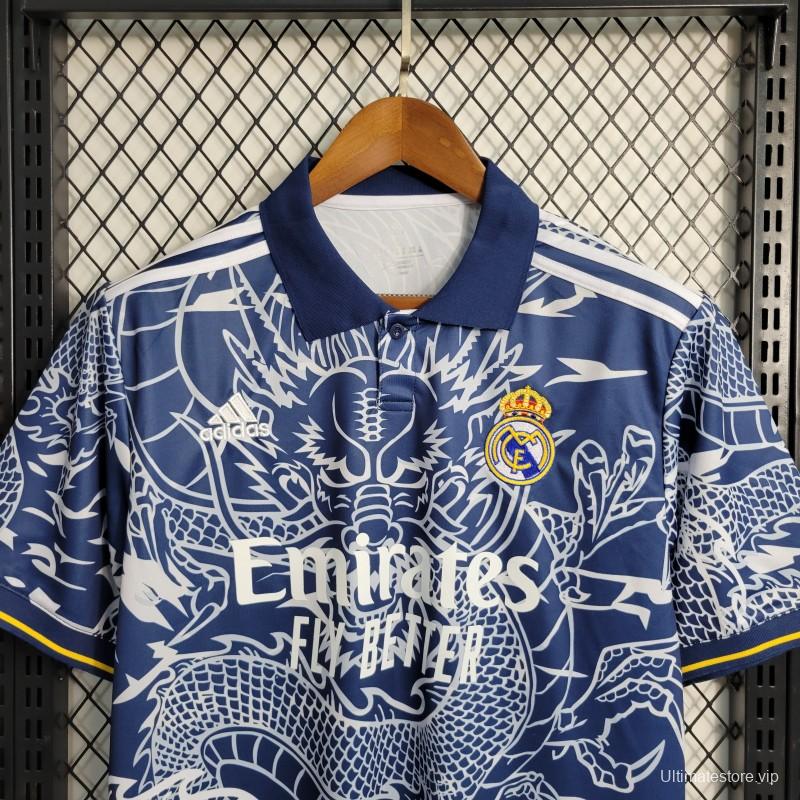 23-24 Real Madrid Special Edition Blue Dragon Jersey