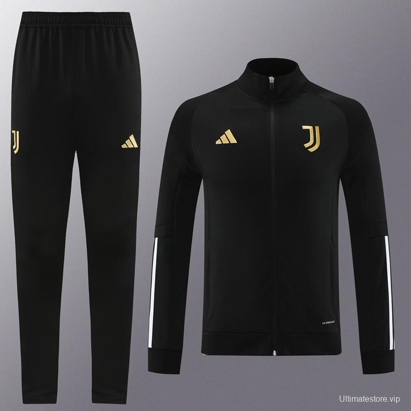 23/24 Juventus Black Full Zipper Jacket+Pants