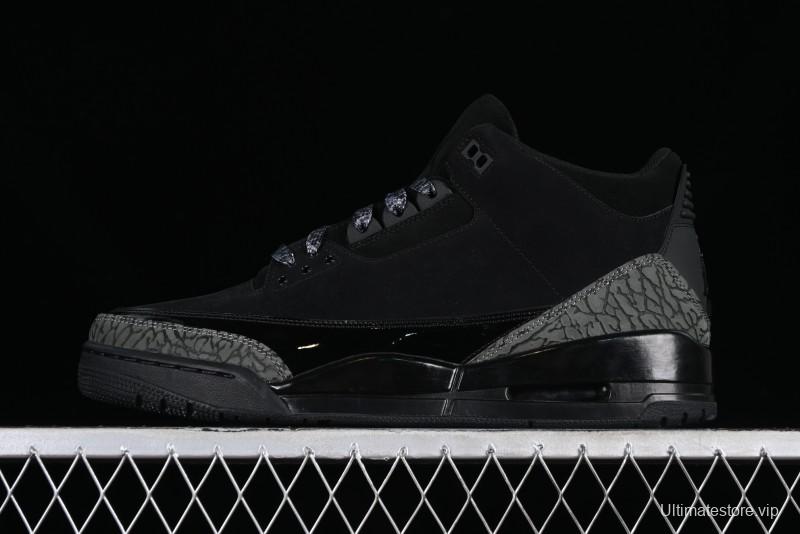 Nike Air Jordan 3 Retro Sneakers in Black with Elephant Print - CK9246-168