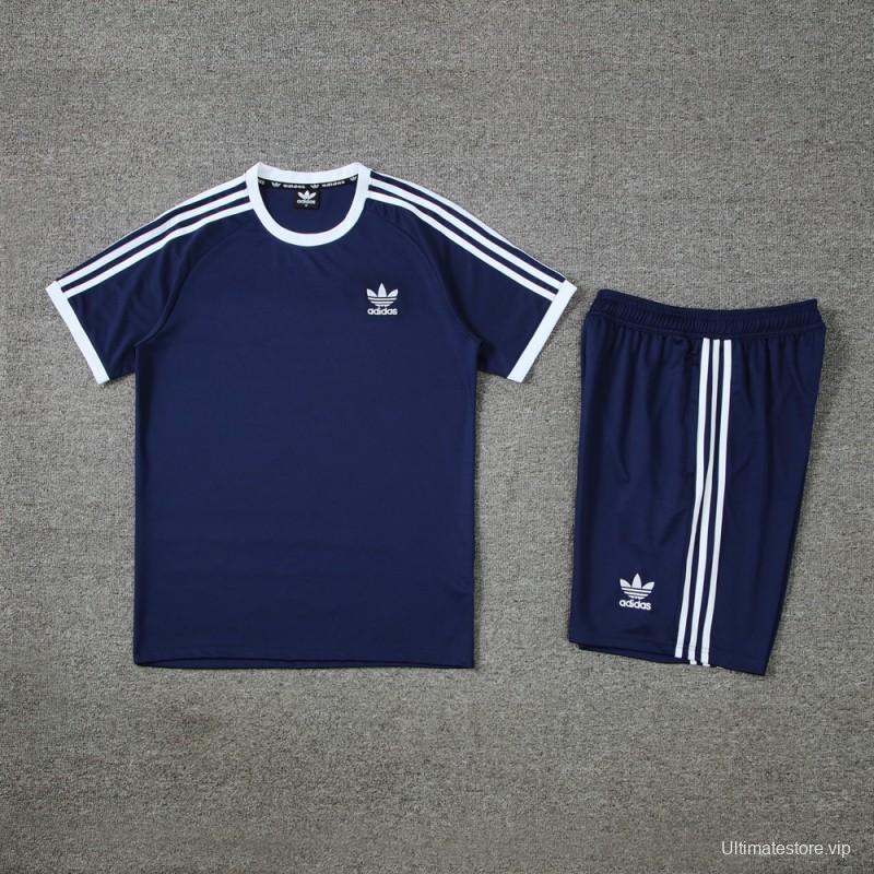 24/25 Adidas Original Navy Short Sleeve Jersey+Shorts