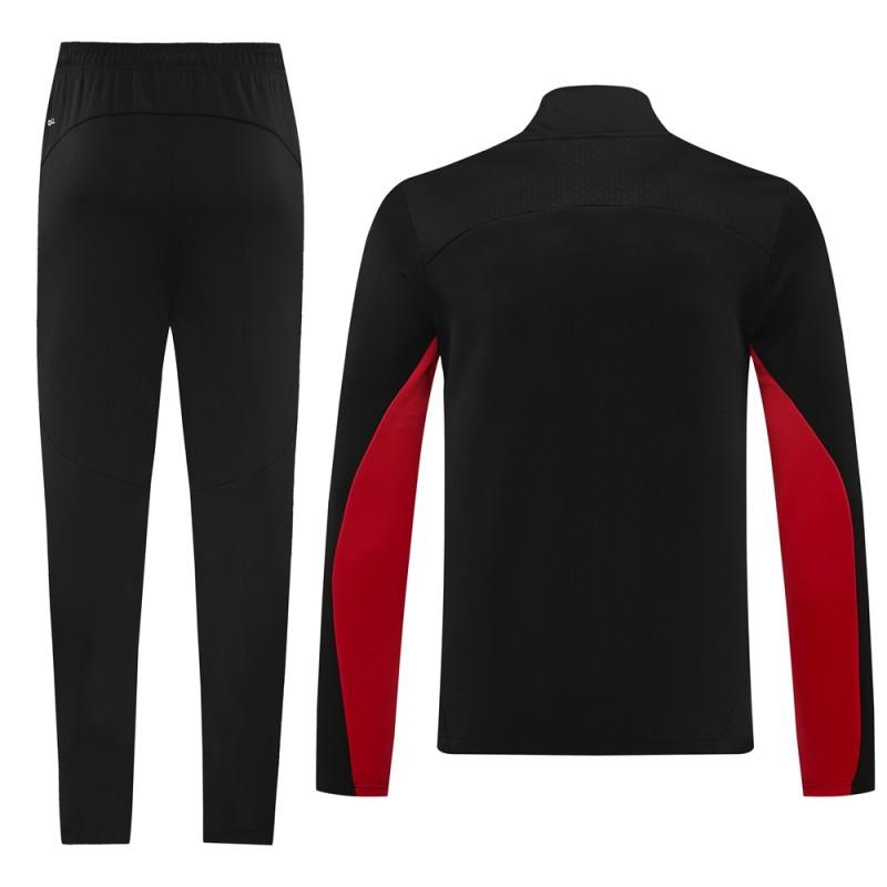 24/25 AC Milan Black/Red Full Zipper Jacket +Long Pants