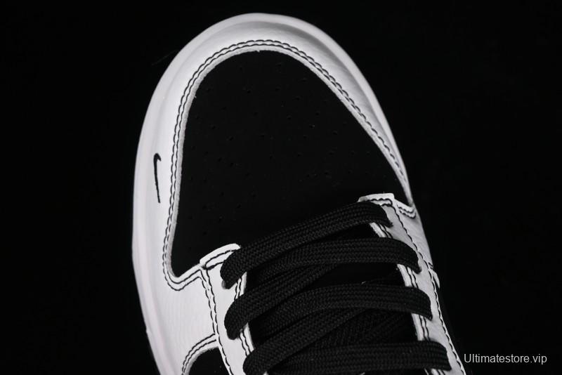 Nike SB Dunk Low Supreme Collaboration - Reverse Black White Swoosh Anniversary Custom Low-Top Casual Sneakers - FC1688-144