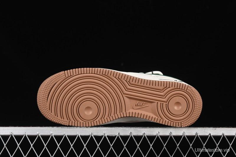 Nike Air Force 1 '07 Low Bape Collaboration - Beige Green Gum Pull Tab Casual Sneakers SJ1198-100