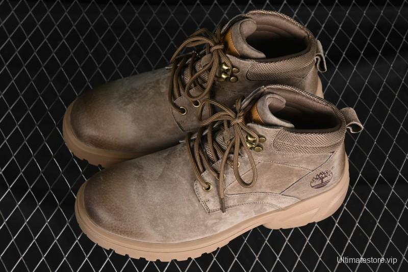 Timberland Outdoor Mid-Top Casual Chukka Boots with Premium Suede Leather and Anti-Odor Insole - TB10088KHAKI