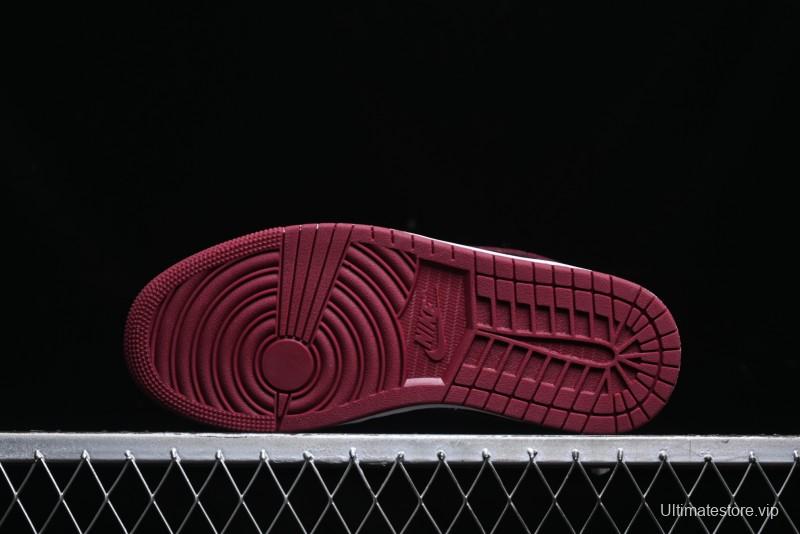 Nike Air Jordan 1 Low AJ1 Black Wine Red Metallic Wings DB6491-600
