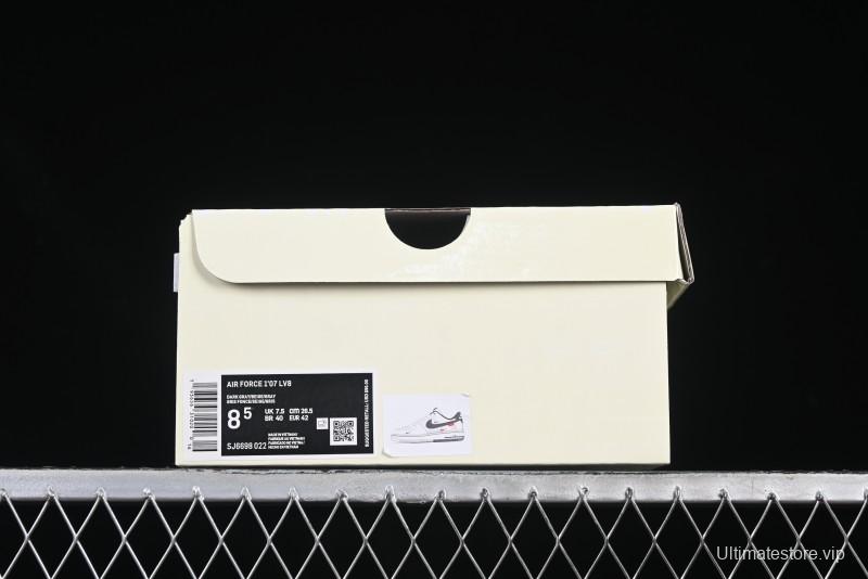 Nike Air Force 1 '07 Low Champion Collaboration Dual-Tone Grey Swoosh Triple Mini Swoosh Low-Top Casual Sneakers - SJ6698-022