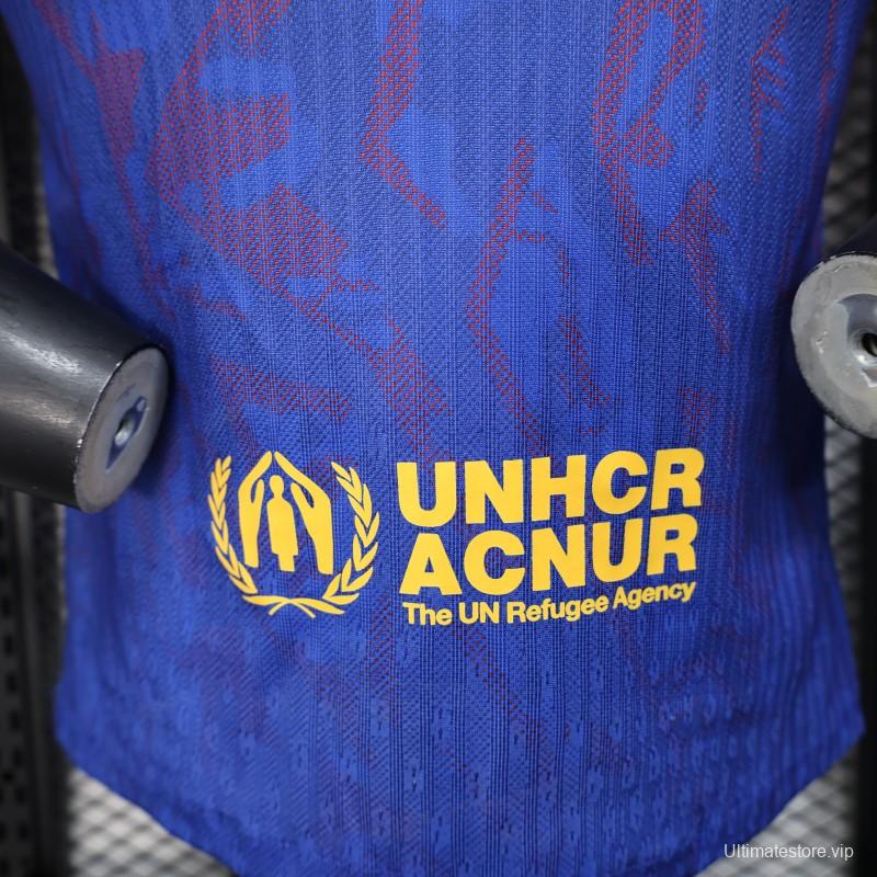 Player Version 25/26 Barcelona Blue with Red Pattern Jersey