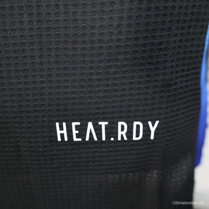 Player Version 2025 Algeria Black with Blue Sleeves Jersey