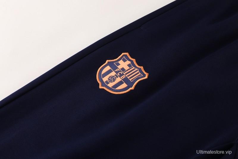25/26 Barcelona Navy/Orange Full Zipper Jacket +Long Pants