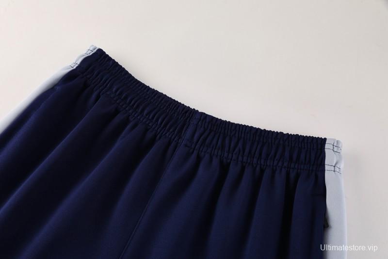 2025 Nike Grey/Navy Full Hoodie Zipper Jacket +Long Pants