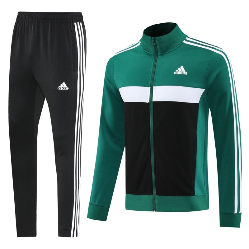 2025 Adidas Green/Black Full Zipper Jacket +Long Pants