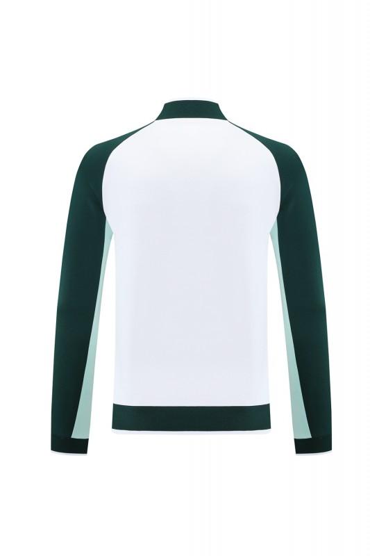 2025 Nike Green/White Full Hoodie Zipper Jacket +Long Pants