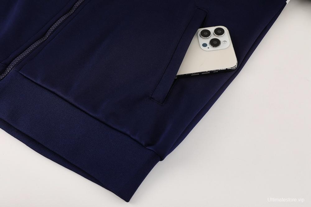 2025 NIKE Black/WHITE Full Zipper Jacket + Long Pants