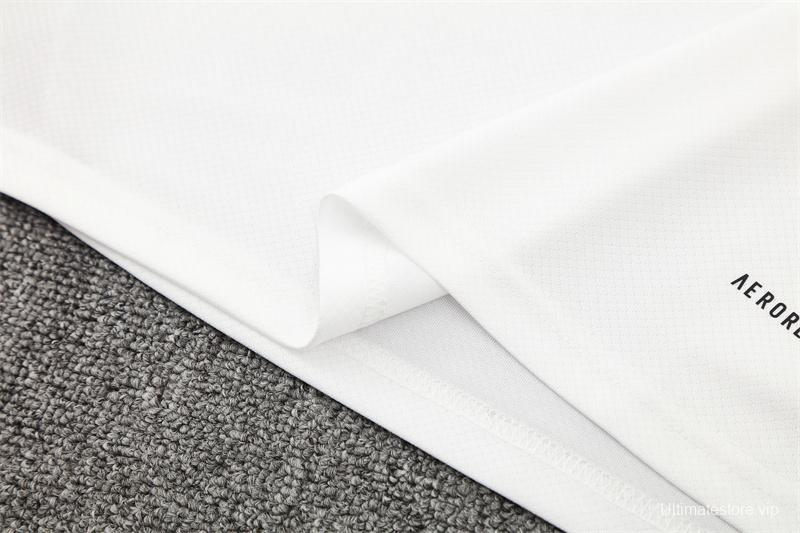 25/26 Manchester United White Purple Short Sleeve+Soccer Shorts