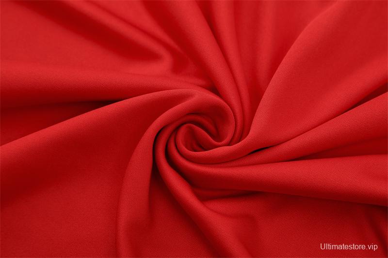 25/26 Portugal Red Half Zipper Jacket+Long Pants