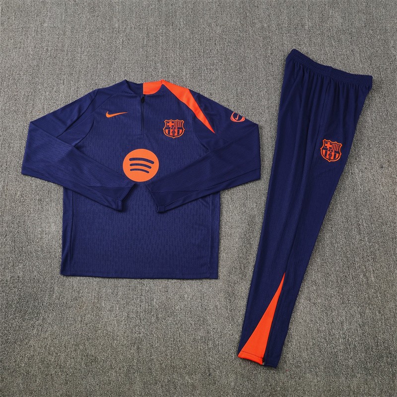 Player Version 25/26 Barcelona Royal Blue T90 Half Zipper Jacket+Long Pants
