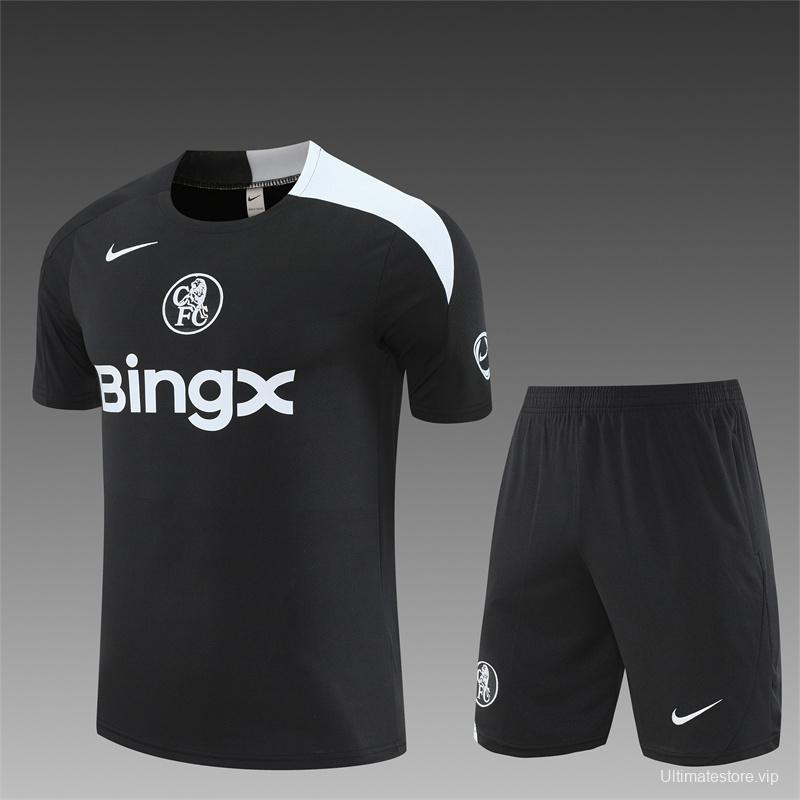 25/26 Chelsea Black T90 with XS Short Sleeve+Soccer Shorts