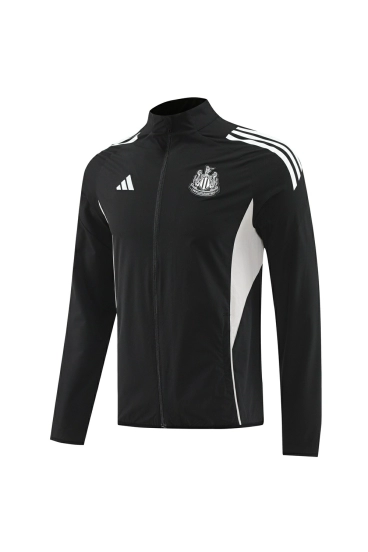 25/26 Newcastle United Black S-3XL Half Zipper Jacket+Long Pants