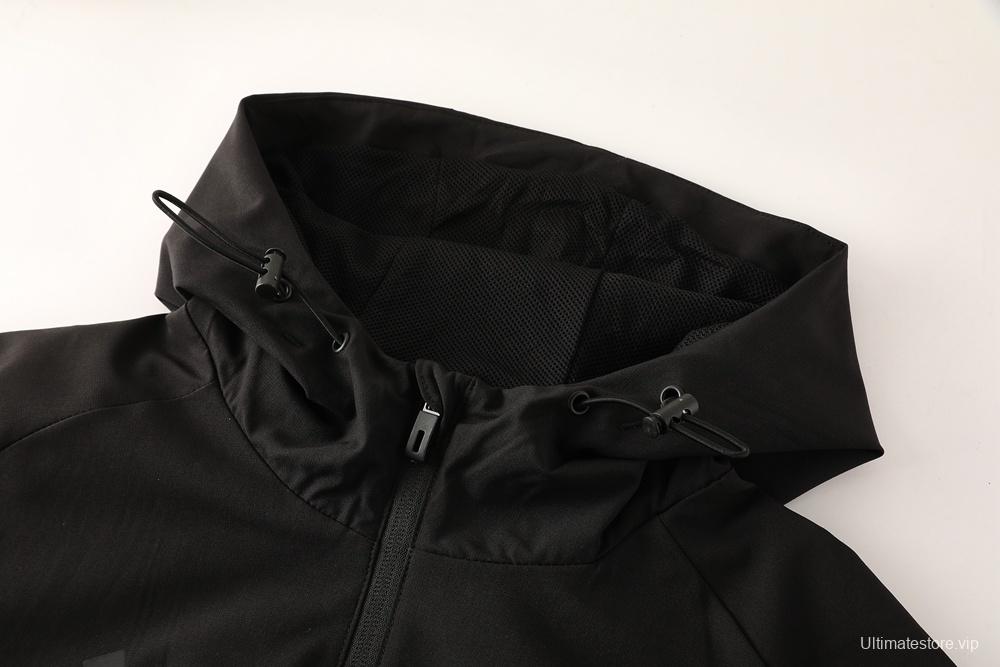 2025 Adidas Black Half Zipper Jacket+Long Pants S-2XL