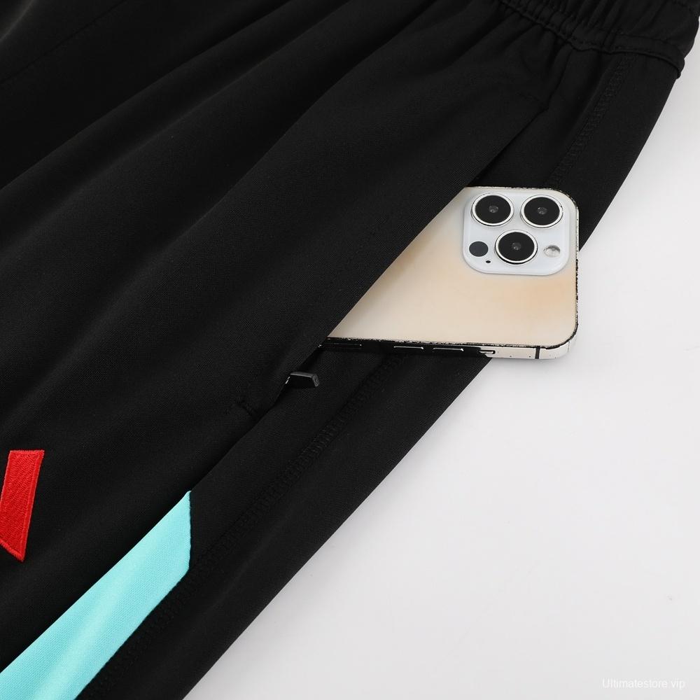 25/26 Manchester United Black Half Zipper Jacket+Long Pants