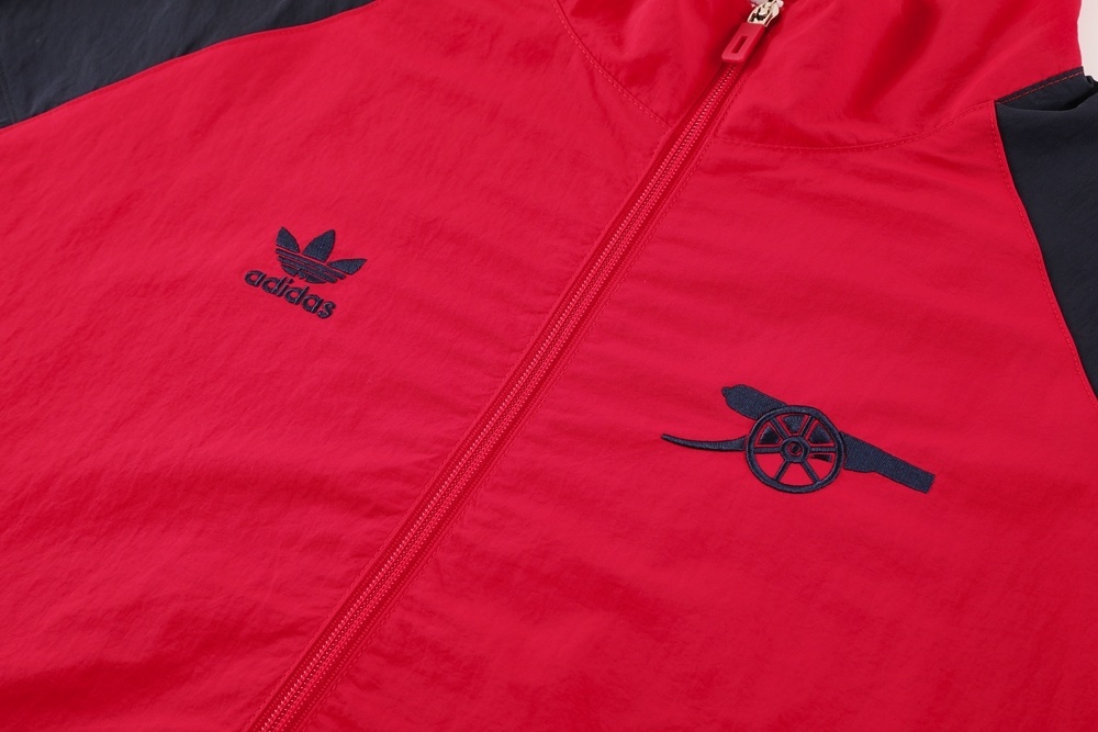 25/26 Arsenal Red Half Zipper Jacket+Long Pants S-3XL