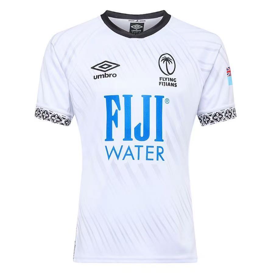2026 Fiji Flying Fijians White with Indigenous Patterns Jersey