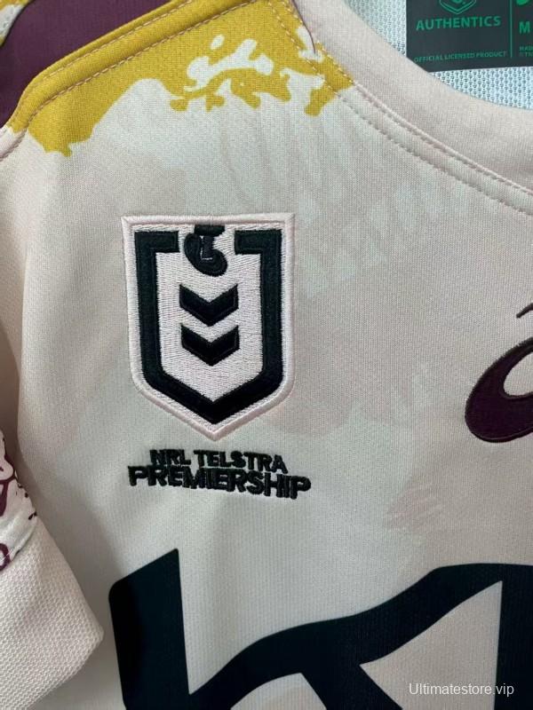 25/26 Brisbane Broncos White with Indigenous Art Jersey