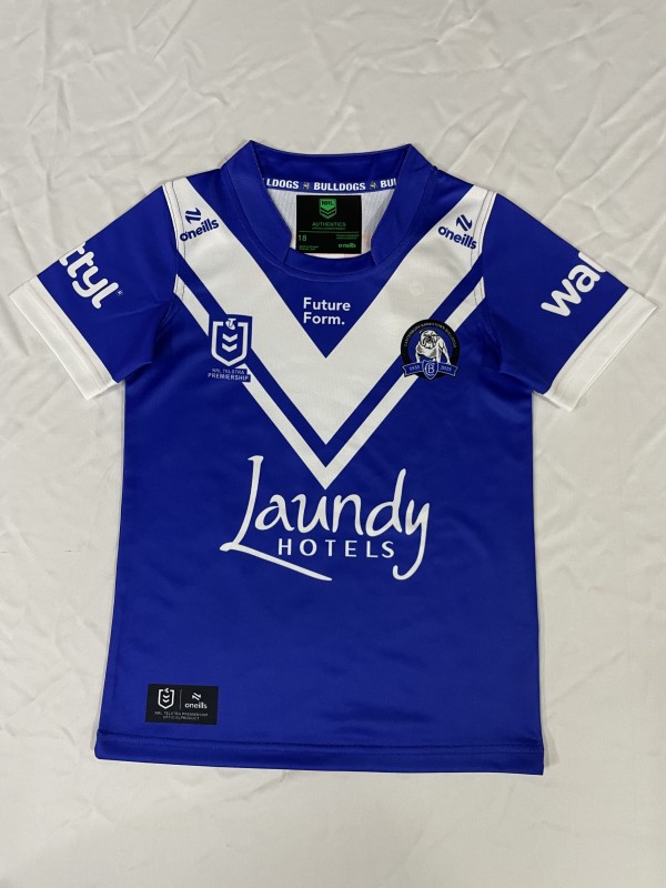 25/26 Kids Canterbury-Bankstown Bulldogs Blue with White V-Chevron Jersey