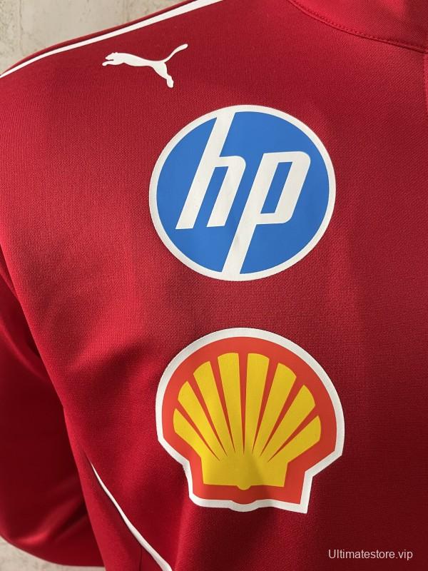 2025 F1 Scuderia Ferrari Red with White Stripe Team Jacket