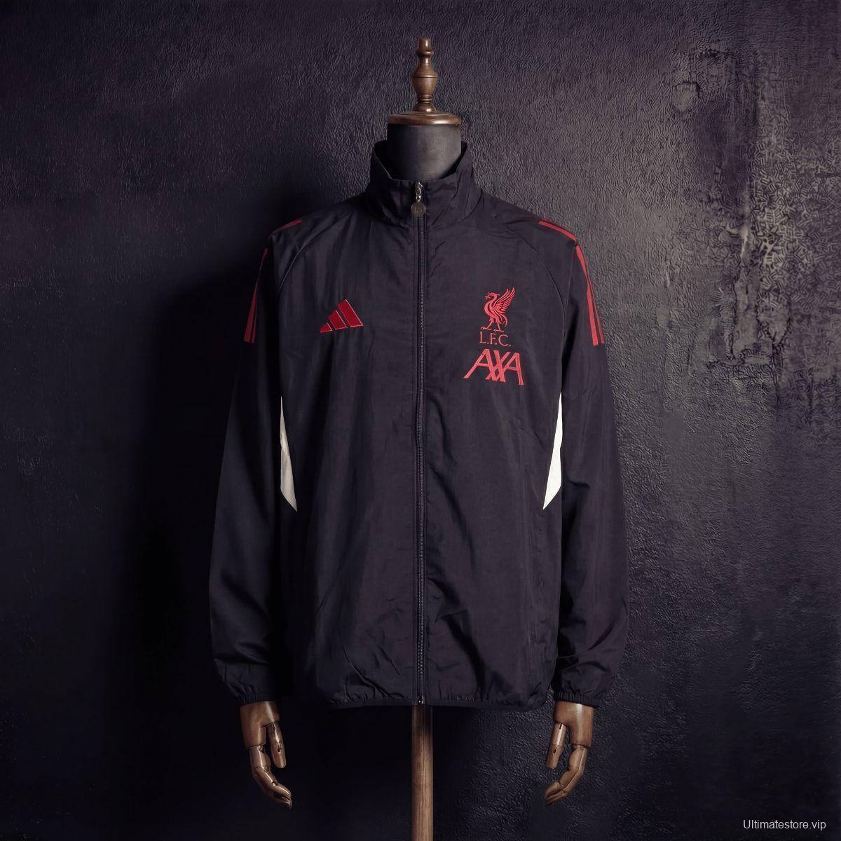2026 Liverpool Black Jacket Windbreaker