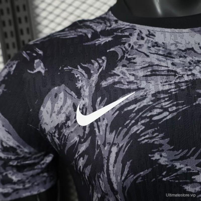 Player Version 2026 England Dark Navy with Lion Brushstroke Pattern Jersey